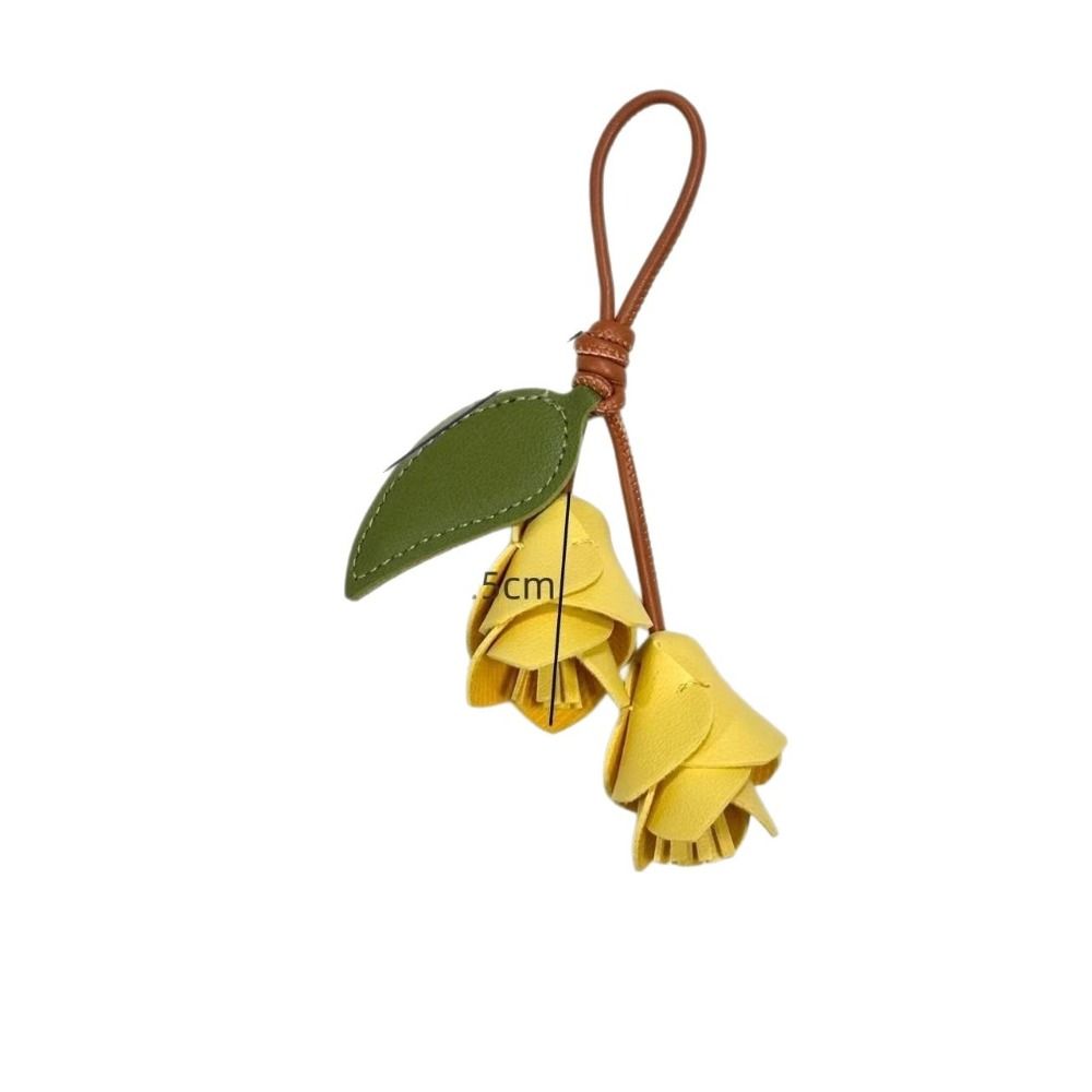Hanger Pu Leather Tulip Pendant Colorful Bag Charm Trendy Bag Decoration Women