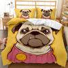Personalized Cartoon Animal Dog Quilt Set Three-Piece 3D Digital Printing Abrasive Bedding