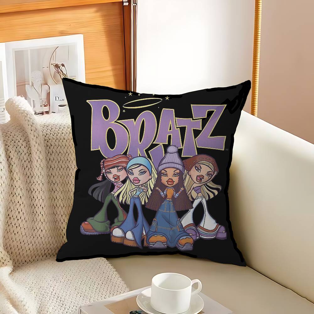 Cartoon BBratzs Personalized Picture Text Home Decorative Pillows Household Gifts 45x45cm