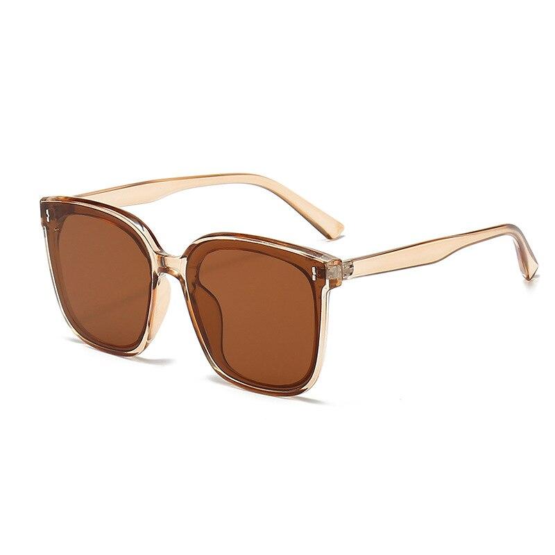 New Big Frame Sunglasses for Women Fashion Square Mirror Lens UV Protection Outdoor Sunshade Glasses
