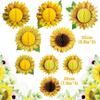9pcs/set Spring Colorful Paper Flower Hawaiian Style Baby Shower Honeycomb Paper Sunflower Hanging Decorations for Girl Birthday