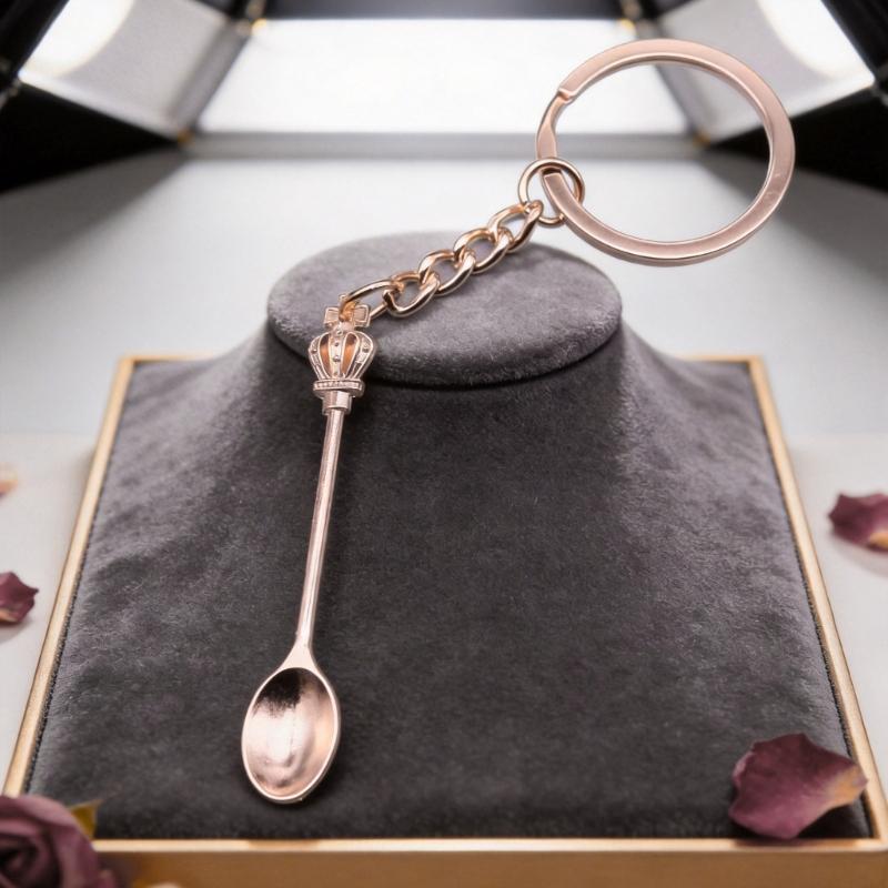 Stylish Metal Spoon Keychain Portable For Offices Home Or Outdoor Activities