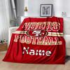 San Francisco 49ers Football Personalized Text Blanket Cozy Personalized Blanket Comfortable Throw For Livingroom Picnics Bedding Seaside