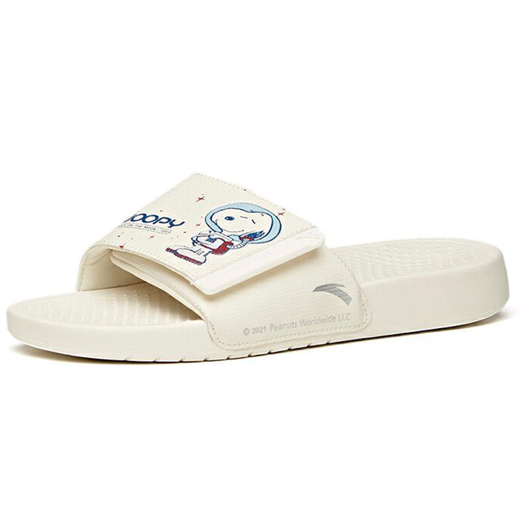 Anta Snoopy X  Lifestyle Series Durable Non-Slip Silent Slide Sandals Men Footwear White Blue 912126993-3