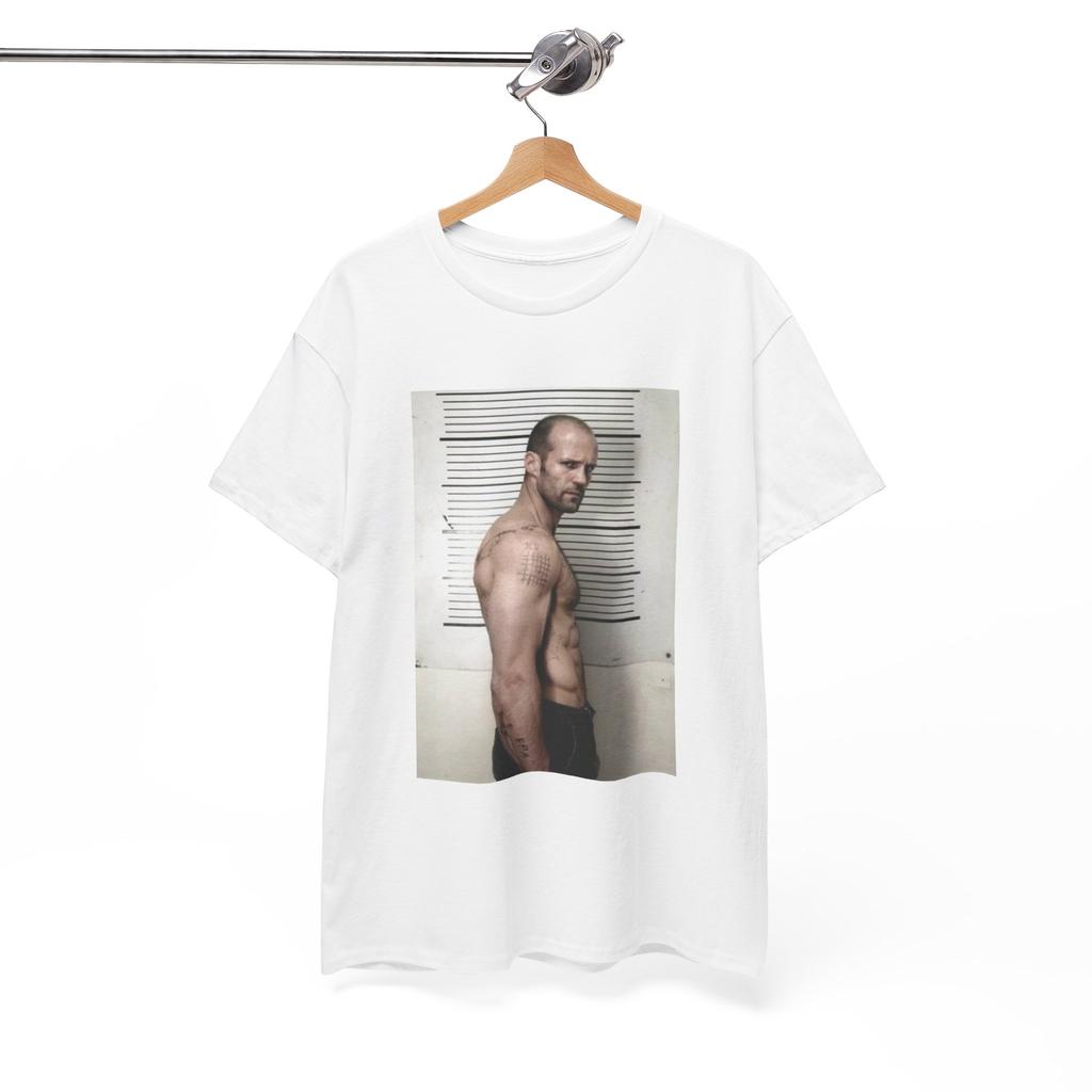 Jason Statham T-shirt Retro Poster The mechanic Nieuwe Acteur Unisex Zwaar Katoen T-shirt