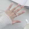 Koreanischer 925er Silber Offener Zeigefingerring für Damen - Trendiges überkreuztes Design