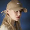 Solid Label Overfit Ball Cap Beige