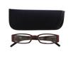 Bayline Reading Glasses Stylish Square Unisex 80084 Brown X [Bayline] (Prescription Glasses) Bi-color (+1.5, Black)