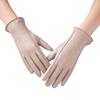 1 Pair Women Gloves Faux Leather Touchscreen Full Palm Warm Winter Gloves Thickened