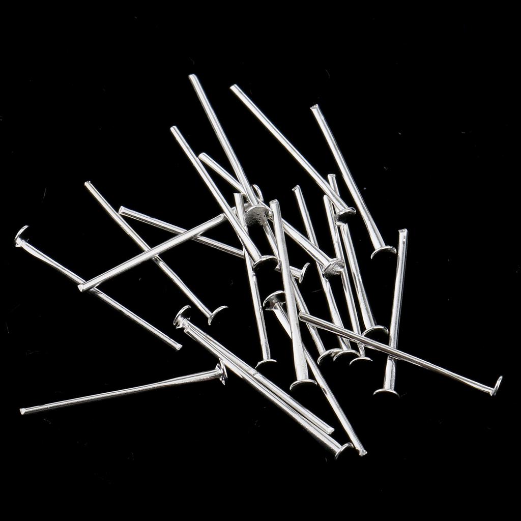 200 st 19 mm huvudstift 1 mm smyckesfynd hantverk