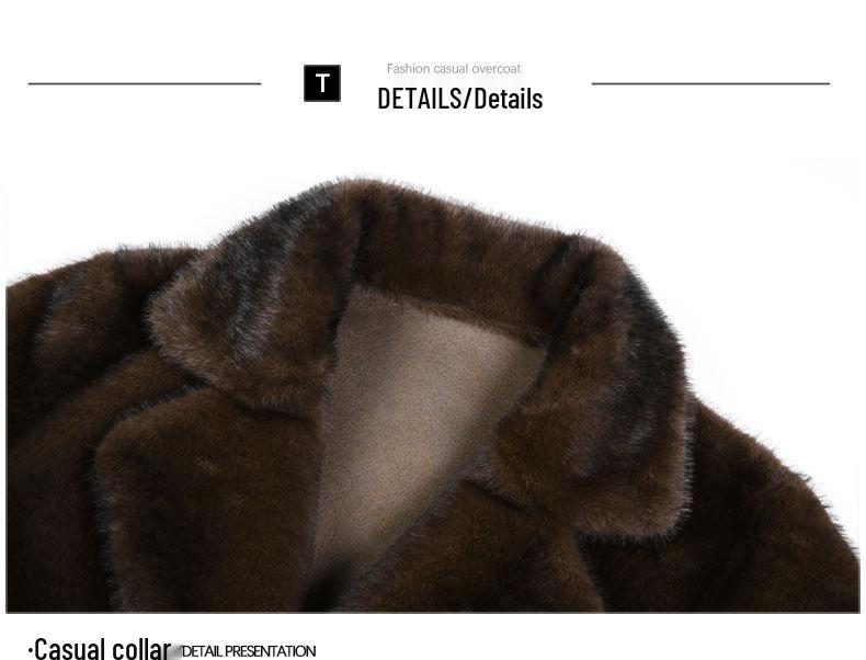 Men's 2025 Reversible Mink Fur Windbreaker Coat - Winter Fashion for Middle-aged