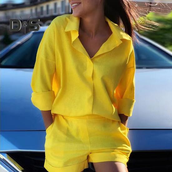 2Pcs/Set Breathable Girls Shirt Shorts Suit Spring Summer Stylish Solid Color Women T-Shirt Top Pants Trousers Kit