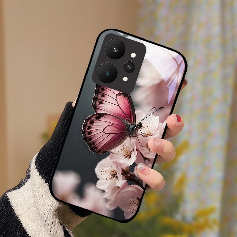 Luxury Tempered Glass Case For Realme 15 5G RMX5106 RMX5105 Phone Cover Full Protective Shockproof Shell Fundas Cartoon Capa