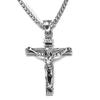 @Steel Silver Plated Cross Pendant Necklace UKD715 80%off