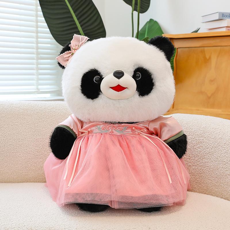 Hanfu Panda Plush Toy Simulation Giant Panda Flower Doll Doll Boutique Children's Birthday Gift
