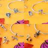 Halloween Charms Bead 925 Silver Luminous Pumpkin Ghost Dangle Fit Bangle Bracelet Necklace DIY Jewelry