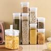 Food Sealed Jar Easy One-Handed Opening Airtight Container with Click Seal Plastic Storage Jar for Nuts Coffee Flour