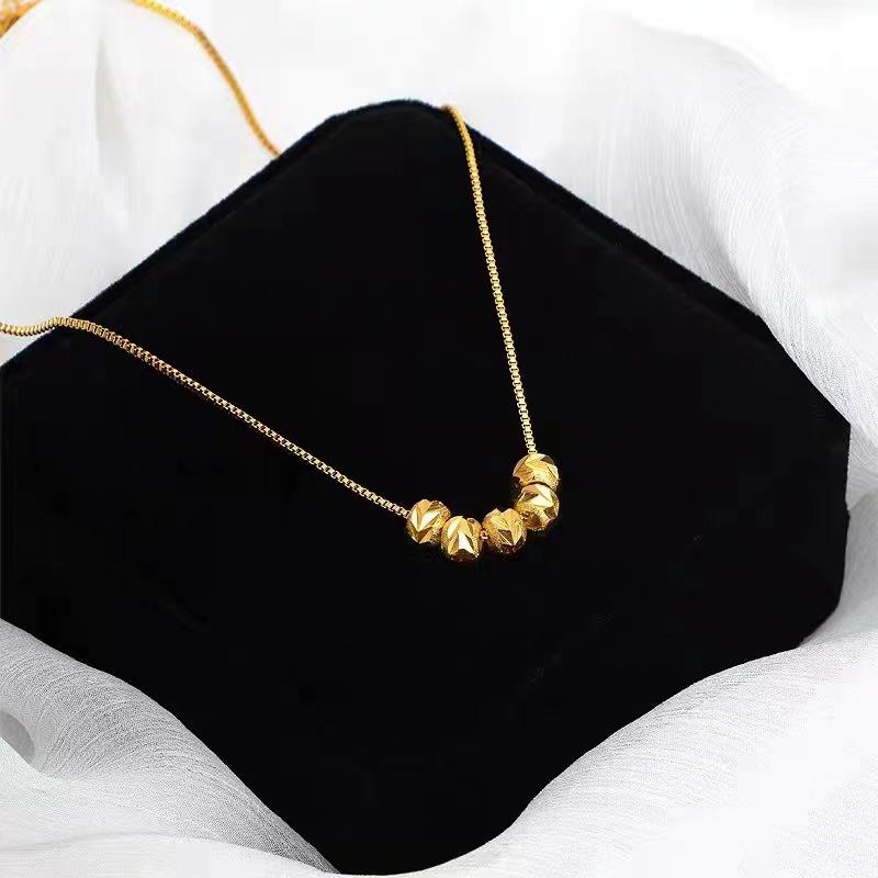 Collier de perles porte-bonheur pour femme, chaîne de clavicule légère et polyvalente, de qualité supérieure
