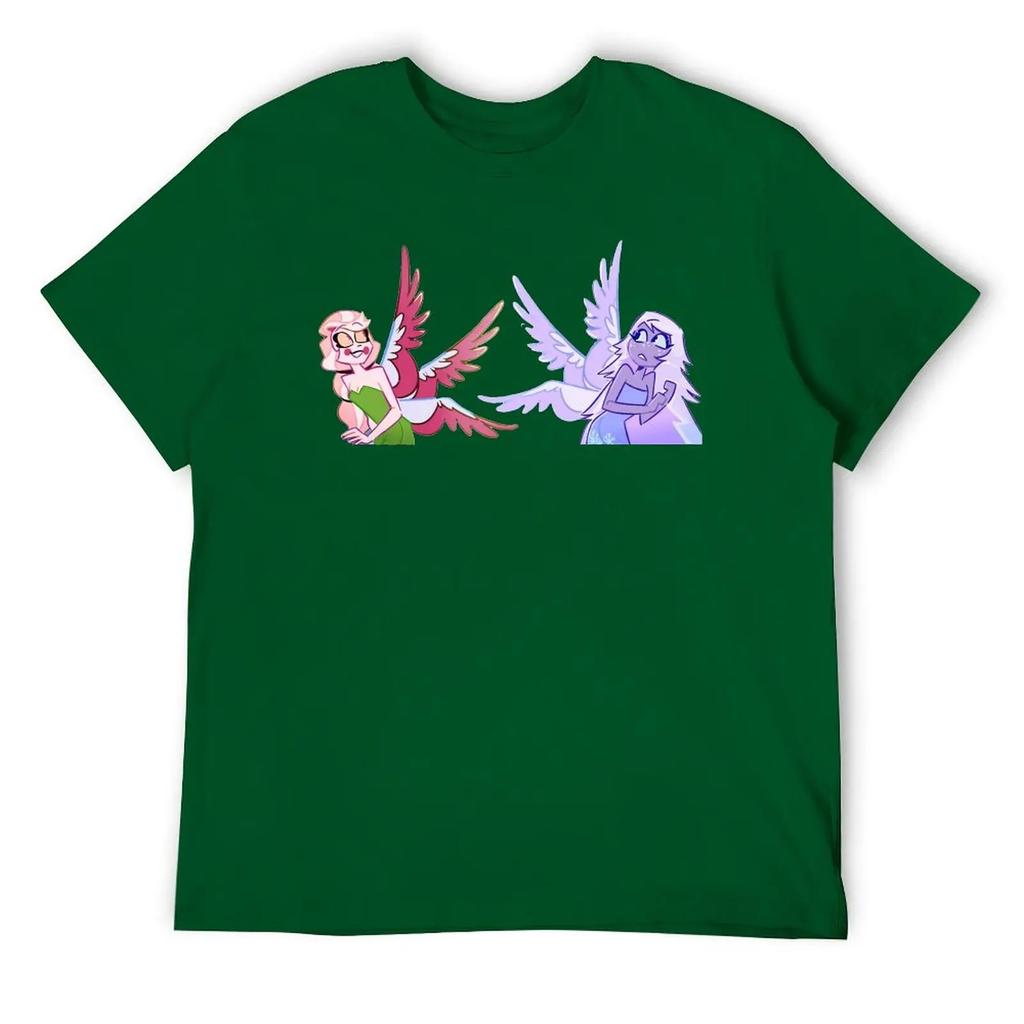 Round Neck Charlie Emily Tinkerbell Fanart T-shirt Sports T-shirts Vintage Funny Novelty Aactivity Competition USA Size