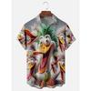 Cartoon Animal Graphic Men's Funny Shirt 3D Print Quick Dry Short Sleeve Tops Casual Men's Clothes Summer Street Fashion Shirt