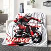 Custom Motorcycle Racing Home Customize Your Name Blankets Comfortable Soft Portable Allseason Multipurpose Blanket For Picnics Sofas Offices Beds