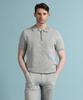 PANICALE Grey Melange Half-Zip Polo Knit