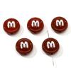 Double Sided Biscuit Charms Enamel M Drip Design for DIY Jewelry 2 or 10 Pcs