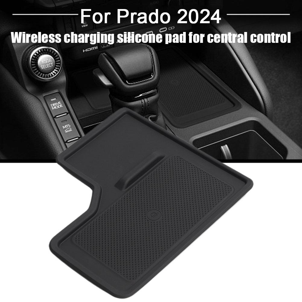 Tapis de charge sans fil pour console centrale pour Toyota Prado LC250 2025 Coussin en silicone antidérapant Accessoires LHD O3H2