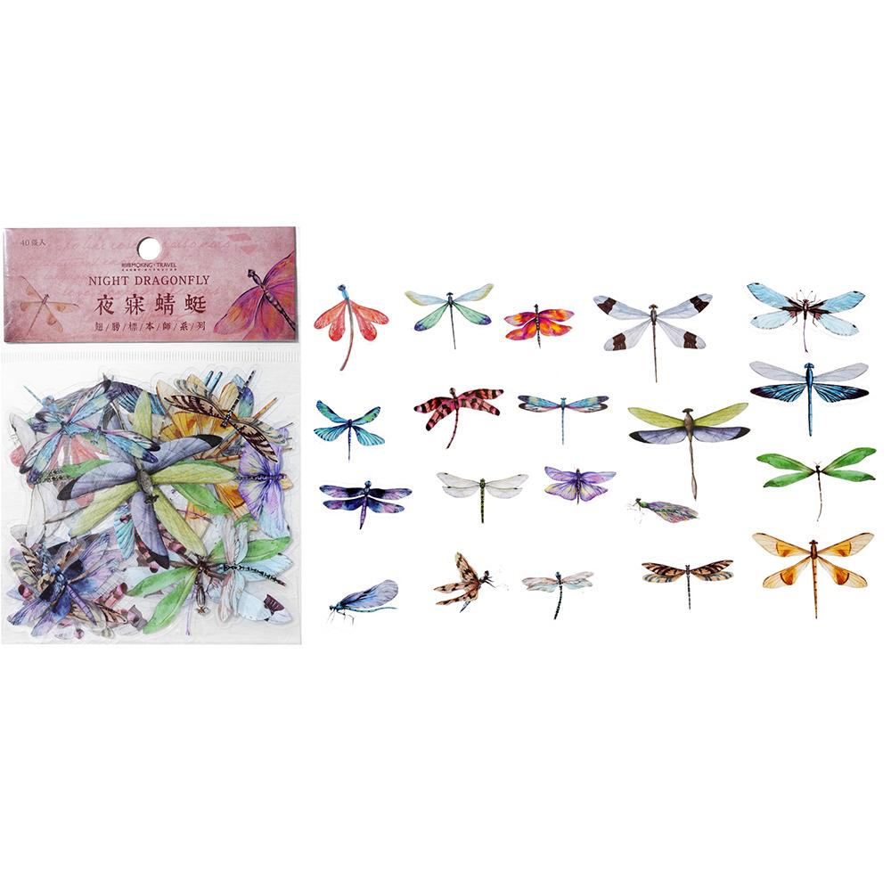 40pcs Colorful Butterfly Wings Stickers Epoxy Resin Fillings Plant Sticker for DIY Silicone Mold Filler Nail Art Crafts Decor