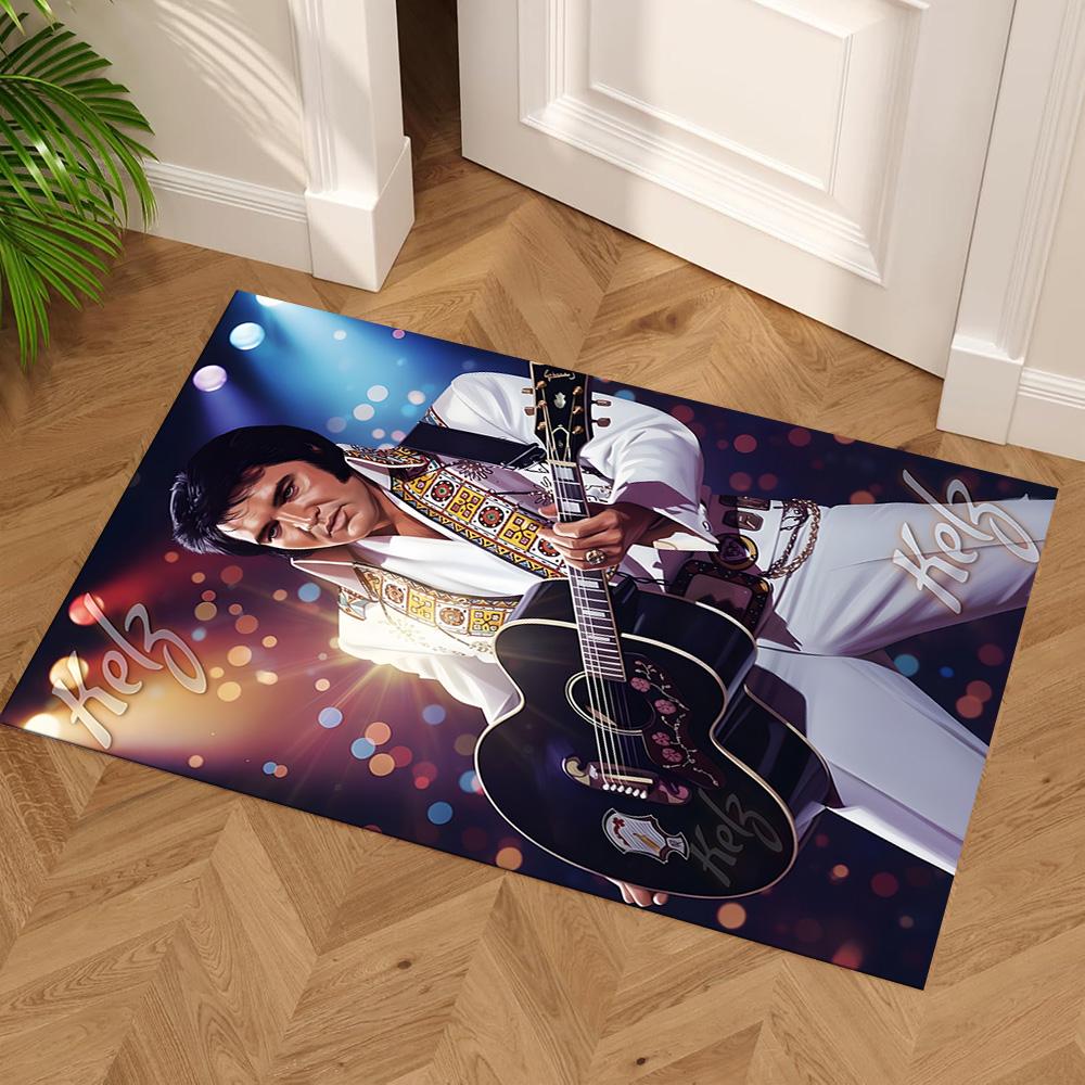 Elvis Presley Teppich Perfekt für Wohnzimmer Spielzimmer Schlafzimmer Außenbereich Rutschfester Teppich Büros dekorieren Spirituelles Geschenk