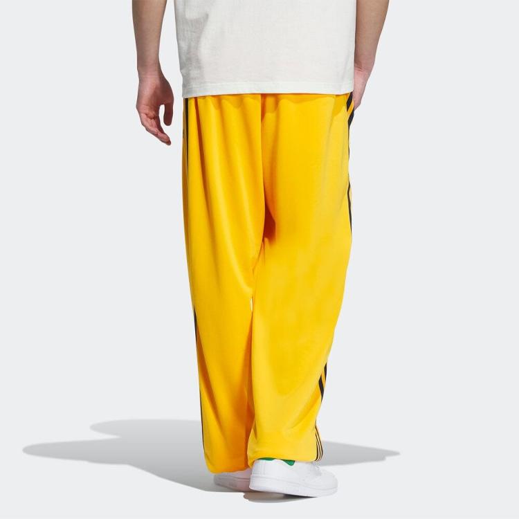 adidas Originals BECKENBAUER Knitted Sweatpants Unisex Yellow Moderate Straight Fit Pants IK9155