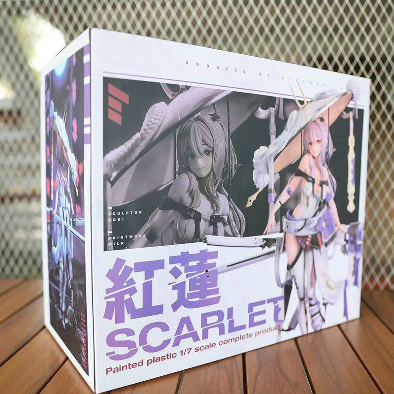 Anime GK Modell 25cm Nikki Roter Lotus Siegesgöttin Handgemachte Statue Peripherie Sammlerstück Ornament Spielzeug Geschenk Für Anime Fans