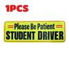 Leerlingrijder Magneet voor Auto Nieuwe Bestuurders Sticker Veiligheidswaarschuwing Reflecterende Beginner Bestuurder Sticker Geduld Alstublieft Leerling 1/3P