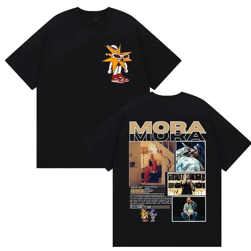 Hip Hop Clothing Oversized Cotton T-shirt Rapper MORA Tour 2026 Merch T Shirt Unisex's Women Vintage High Quality Fashion T-shirts