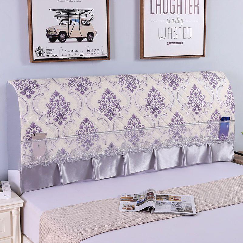 Soft And Elastic Half-pack Bedside Cover With Quilted Design Fits Most Headboards