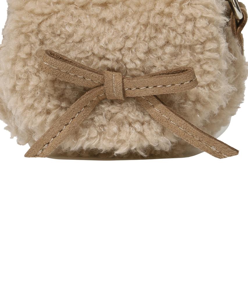 Covernat Woman Clover Heart Fluffy Pouch Beige