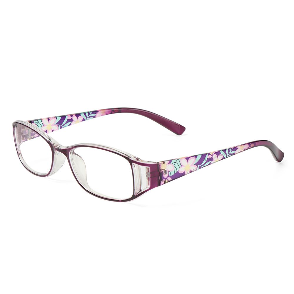 Vintage Elegant Flowers Ultra Light Frame Reading Glasses Anti-Blue Light Eyeglasses Eye Protection