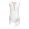 Kids Rhythmic Gymnastics Costume Sparkly Tassel Leotard for Dance Performances