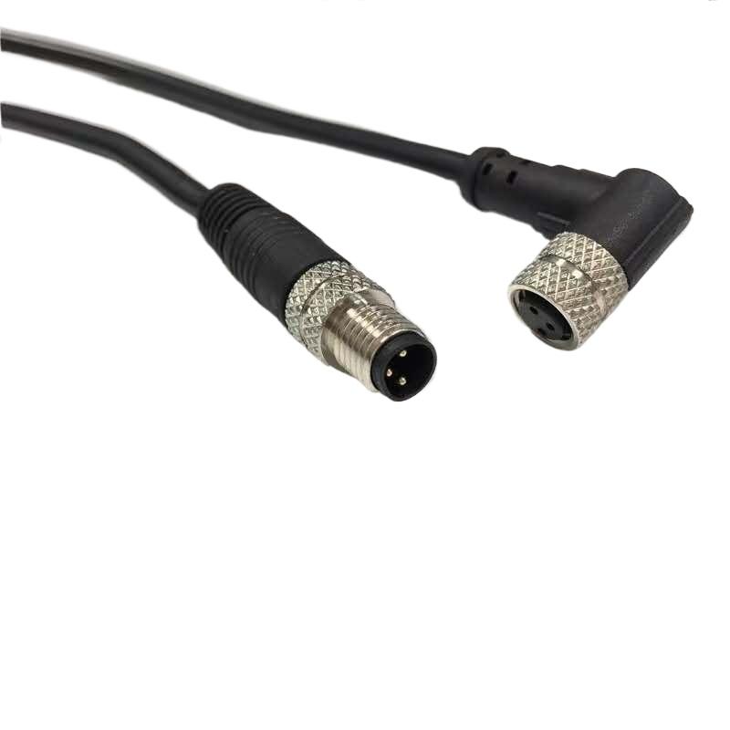 M8 2m PVC Cable Wire Waterproof Sensor Connector 3Pin 4 Pin Straight/ Angle Adapter Male Female Plug In-lineSocket
