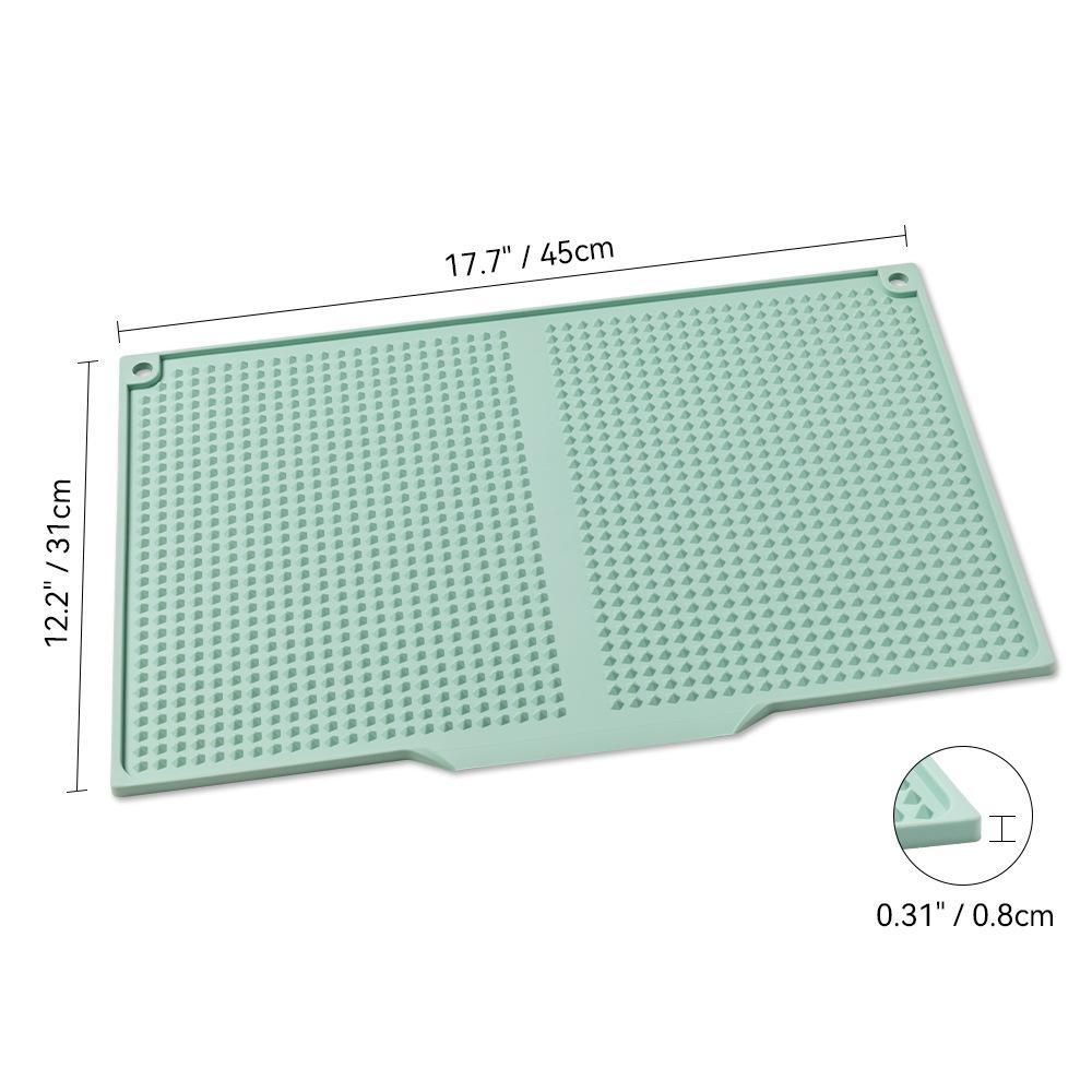 Large Non-Slip Silicone Heat-Resistant Drain Pad for Kitchen Countertop Protection