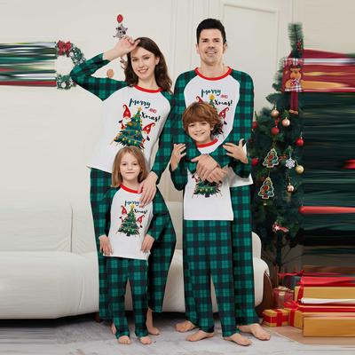Christmas Parent Child Family Set Home Furnishings Christmas Pajamas Two Piece Set
