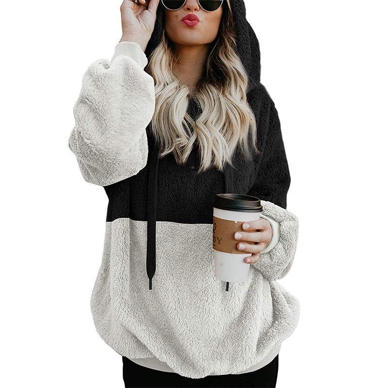 Cozy Fluffy Fur Hoodie For Women With Half-zip For Ultimate Comfort And Warmth
