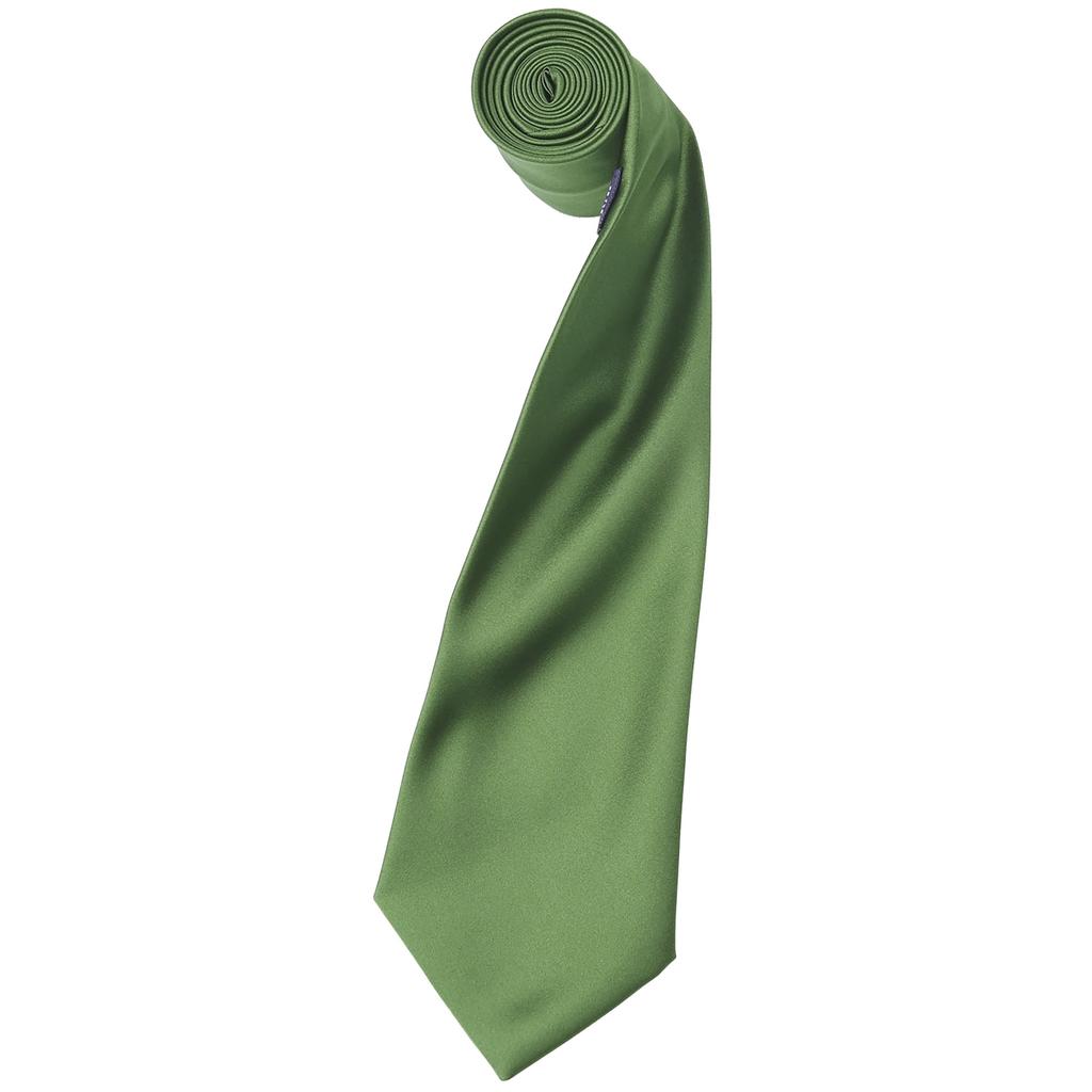 Premier Einfarbiges Satin-Krawatten-Set für Herren (Schmale Krawatte) (2 Stück)