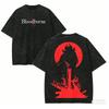 Bloodborne Washed Tshirt Personality Clothes New Model Anime Tshirt Year Round Clothing Couples Plus Size Unisex Classic