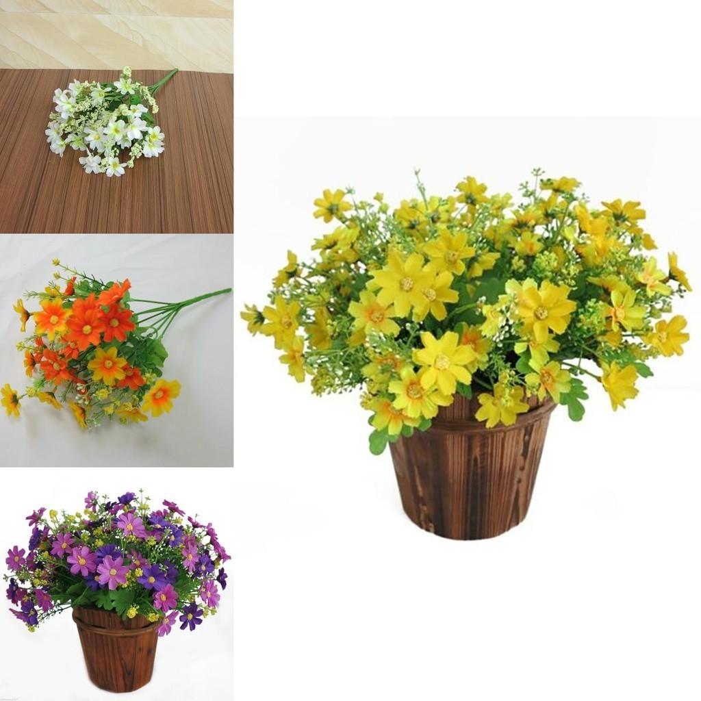 Realistic 28-head Artificial Daisy Chrysanthemum Flowers For Elegant Home Decor