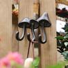 Mushroom Wall Hook Cast Iron Toadstool Hook Hanger Indoor Outdoor Use Decorative