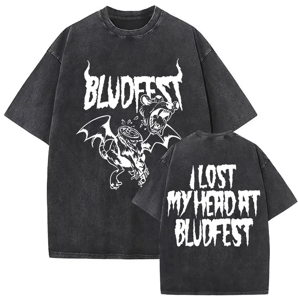 Vintage Washed Yungblud IDOLS The World Tour T Shirts Mens Women Hip Hop High Quality Gothic Oversized Tshirts Streetwear