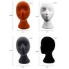 Kvinne Styling Flokket Skumhodeform Parykkholder DIY Hodeplagg Displaymodell