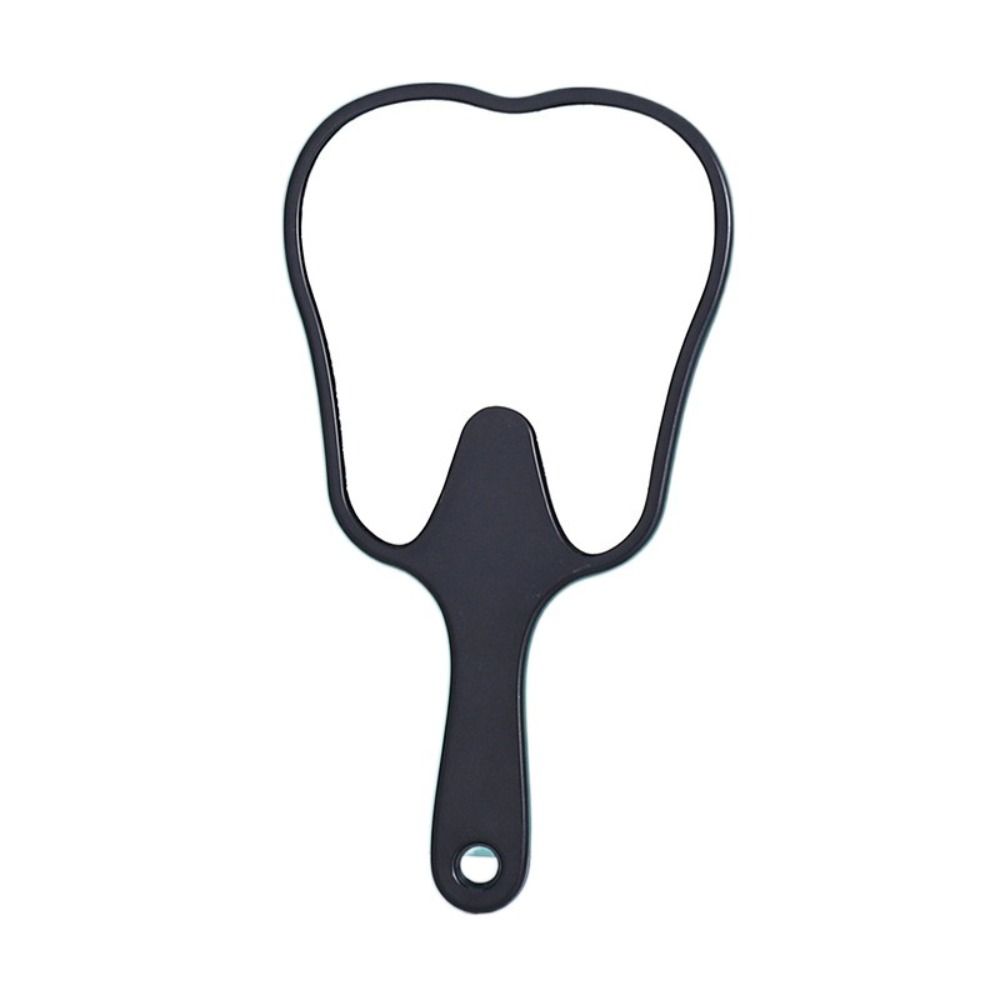 Durable Plastic Tooth-shaped Mirror Mini Lightweight Handheld Sector Mirror High-definition Portable Makeup Mirror Women