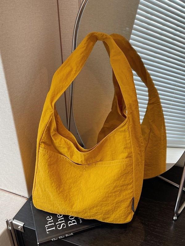 Borsa Tote Minimalista in Tela con Cerniera per Uso Quotidiano Casual